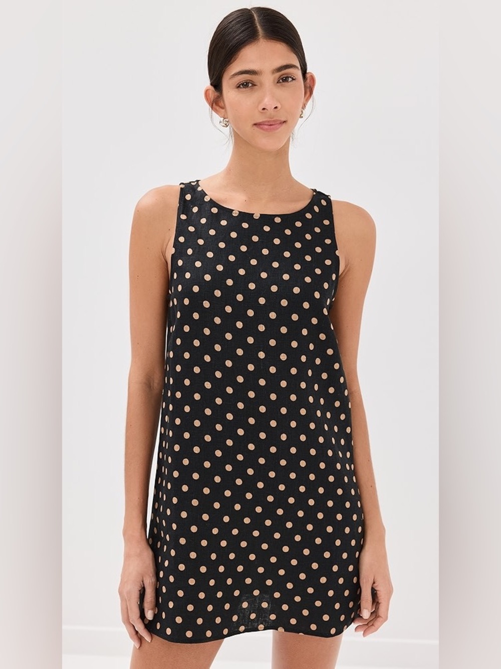 Reformation Jessi Linen Dress in Ritz Dot, size 4
